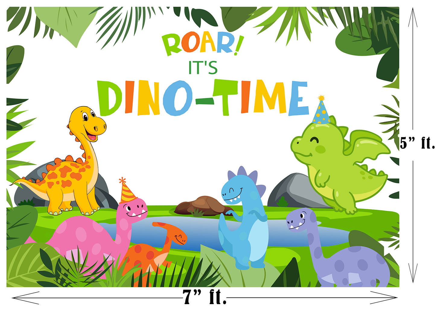 Dinosaur Theme Party Backdrop