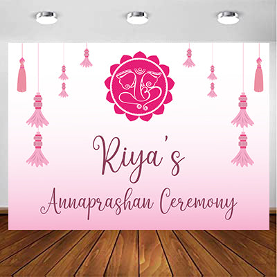Annaprashan Ceremony Girls Backdrop Banner Decoration