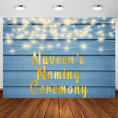 Naming Ceremony Boys Backdrop Banner Decoration