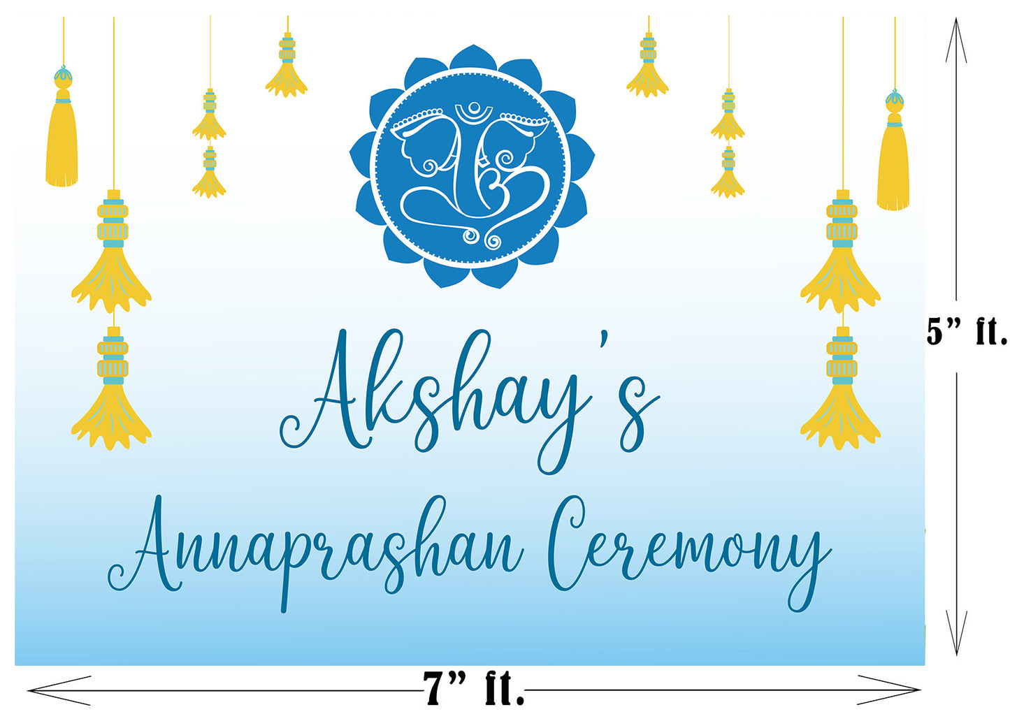 Annaprashan Ceremony Boys Backdrop Banner Decoration