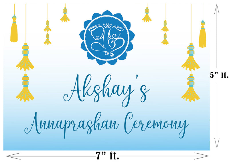 Annaprashan Ceremony Boys Backdrop  Banner Decoration