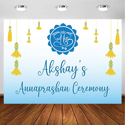 Annaprashan Ceremony Boys Backdrop  Banner Decoration