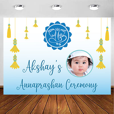Annaprashan Ceremony Boys Backdrop Banner Decoration