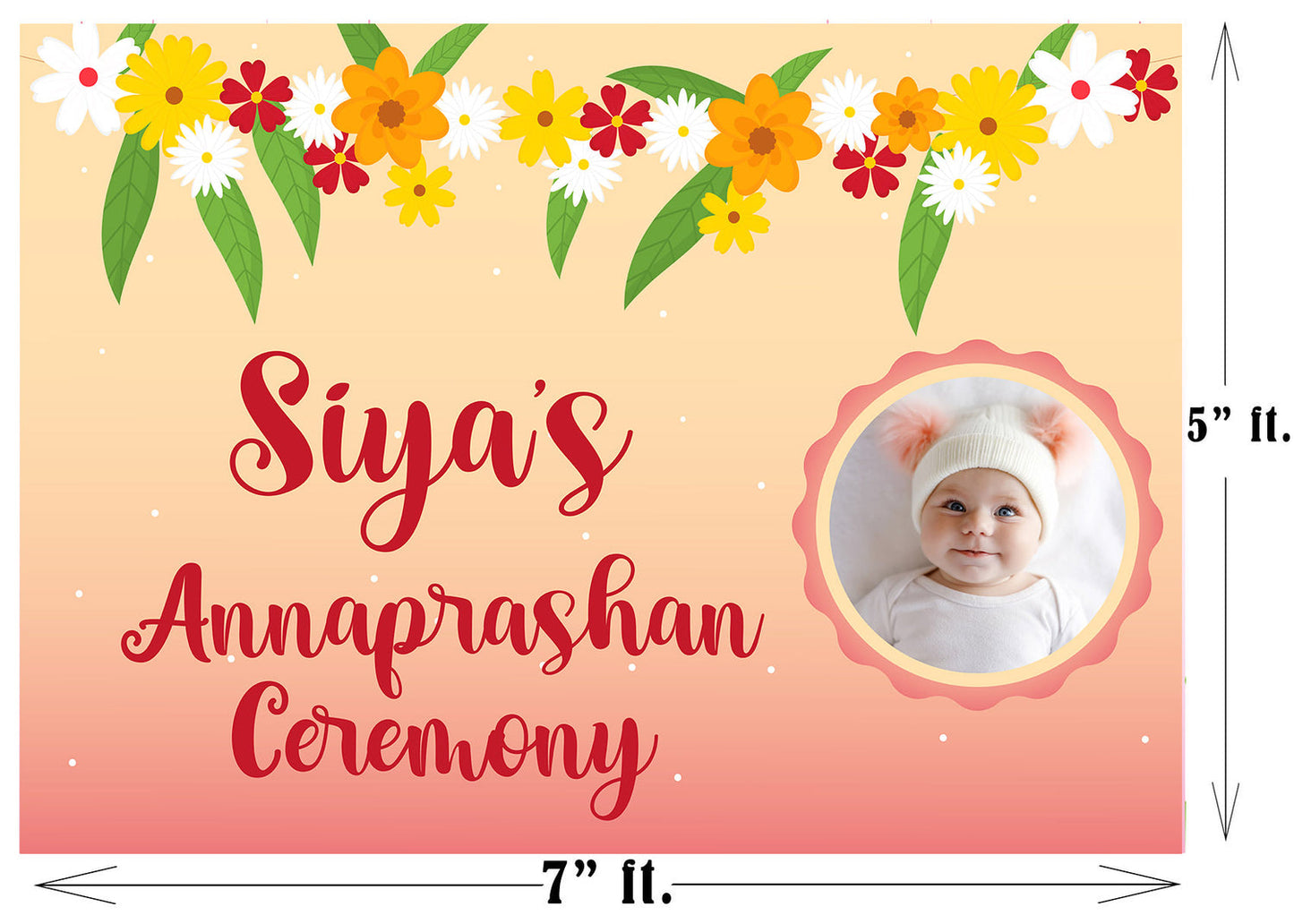 Annaprashan Ceremony Backdrop Banner Decoration