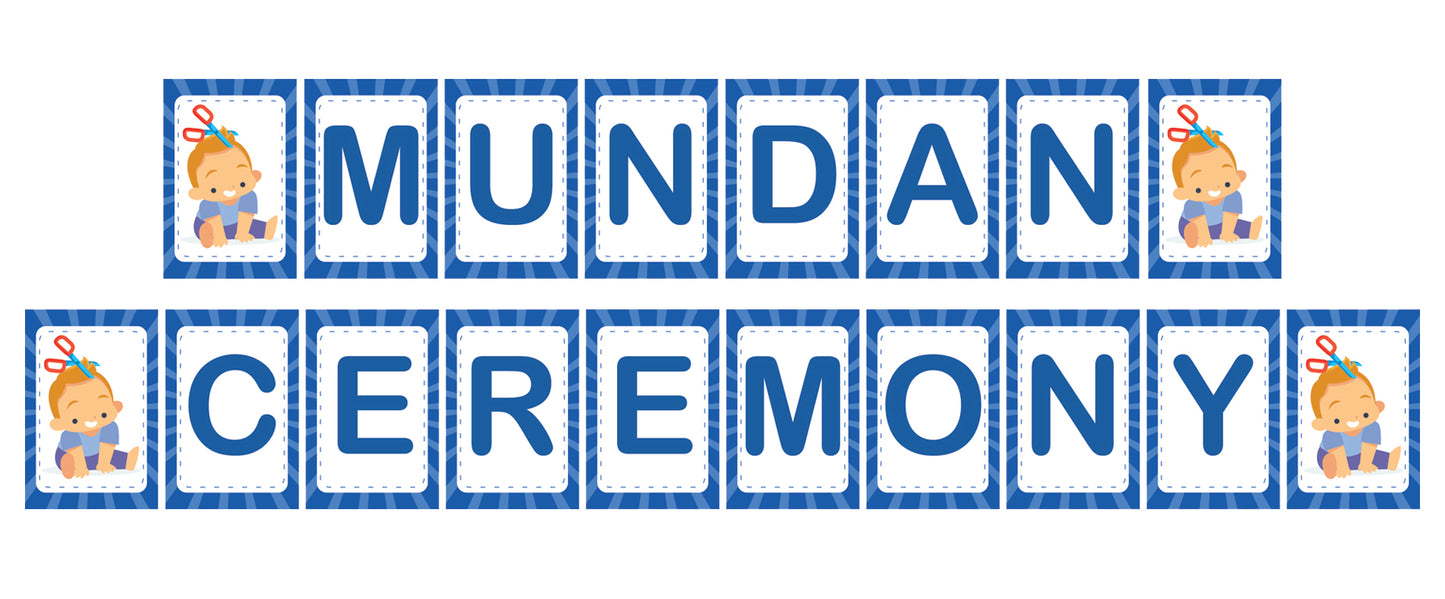 Mundan Ceremony/ First Haircut Boys Banner Decoration