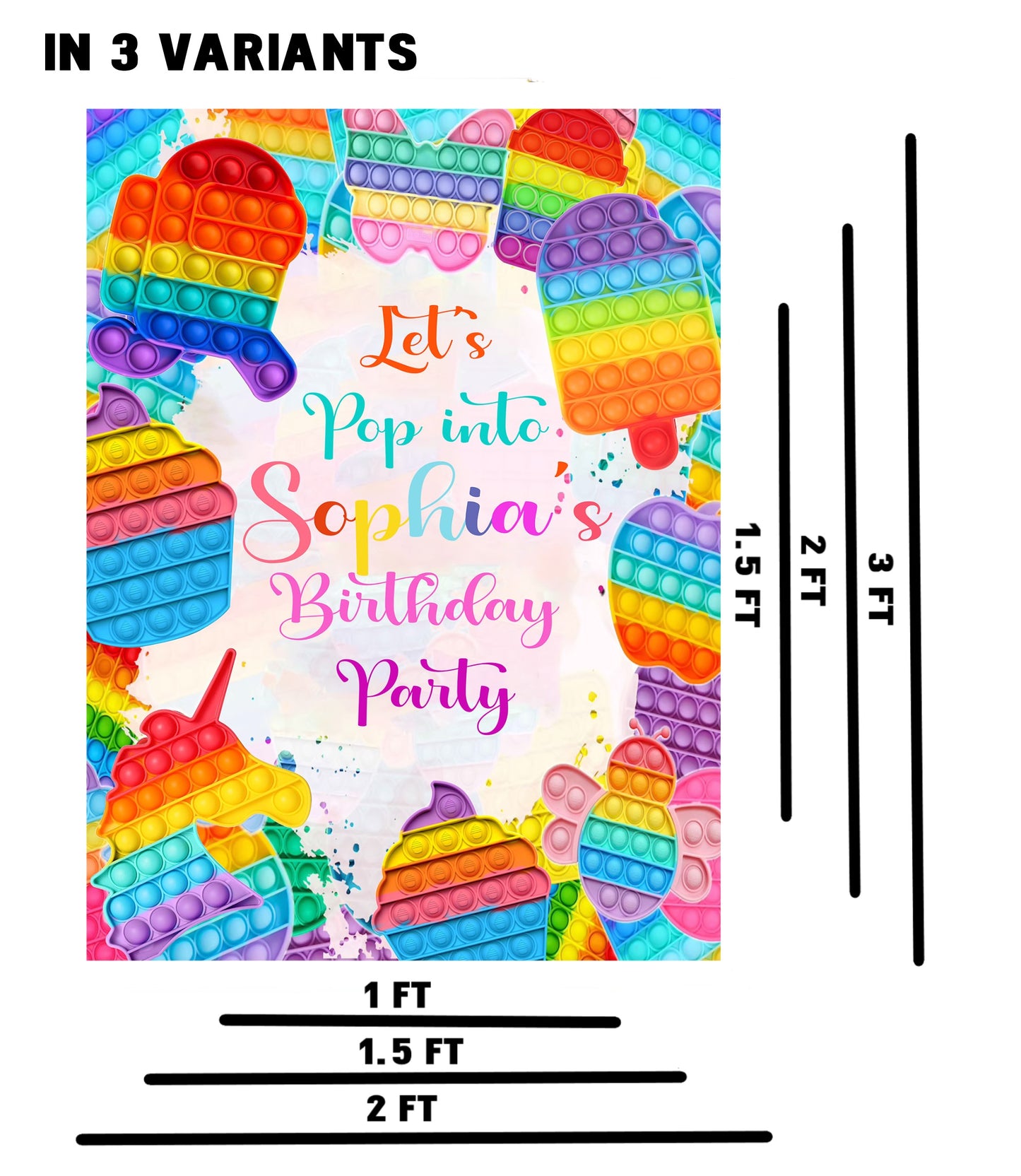 Pop It Theme Birthday Party Welcome Board