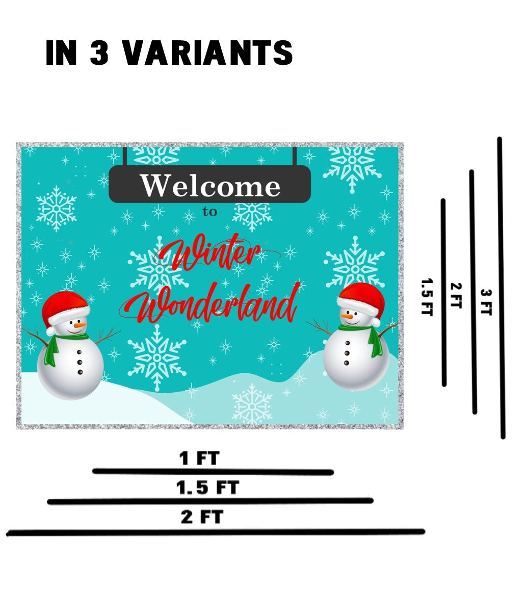 Winter Wonderland Theme Birthday Party Welcome Board