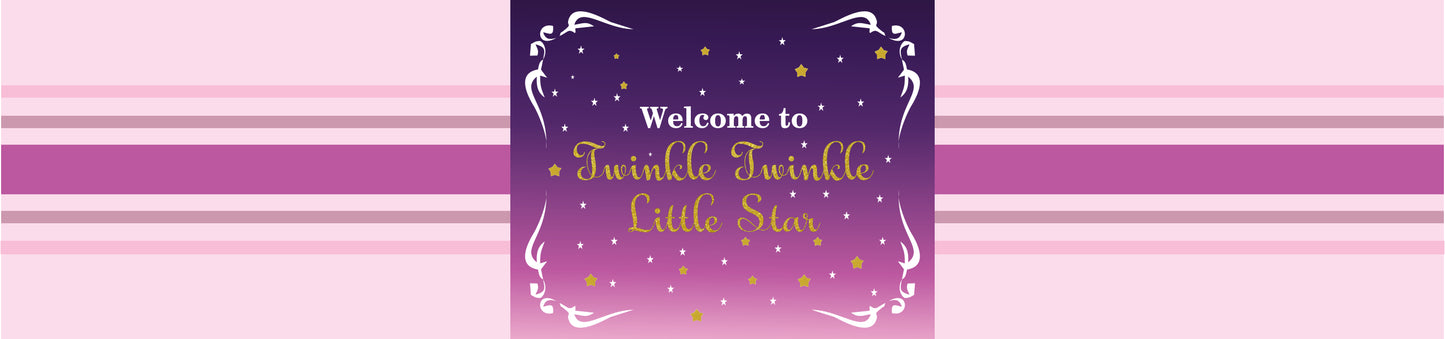 Twinkle Twinkle Little Star Theme Birthday Party Water Bottle Labels