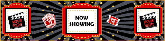 Movie Night Theme Water Bottle Sticker Labels