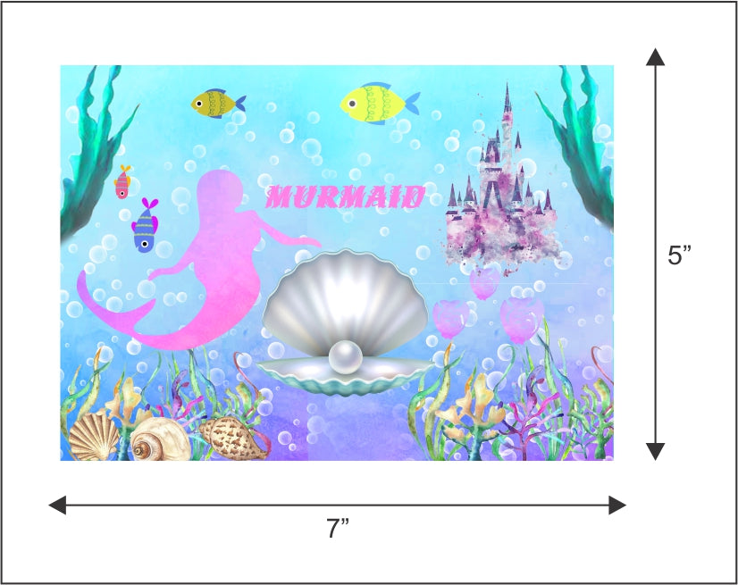 Mermaid Theme Birthday Party Backdrop