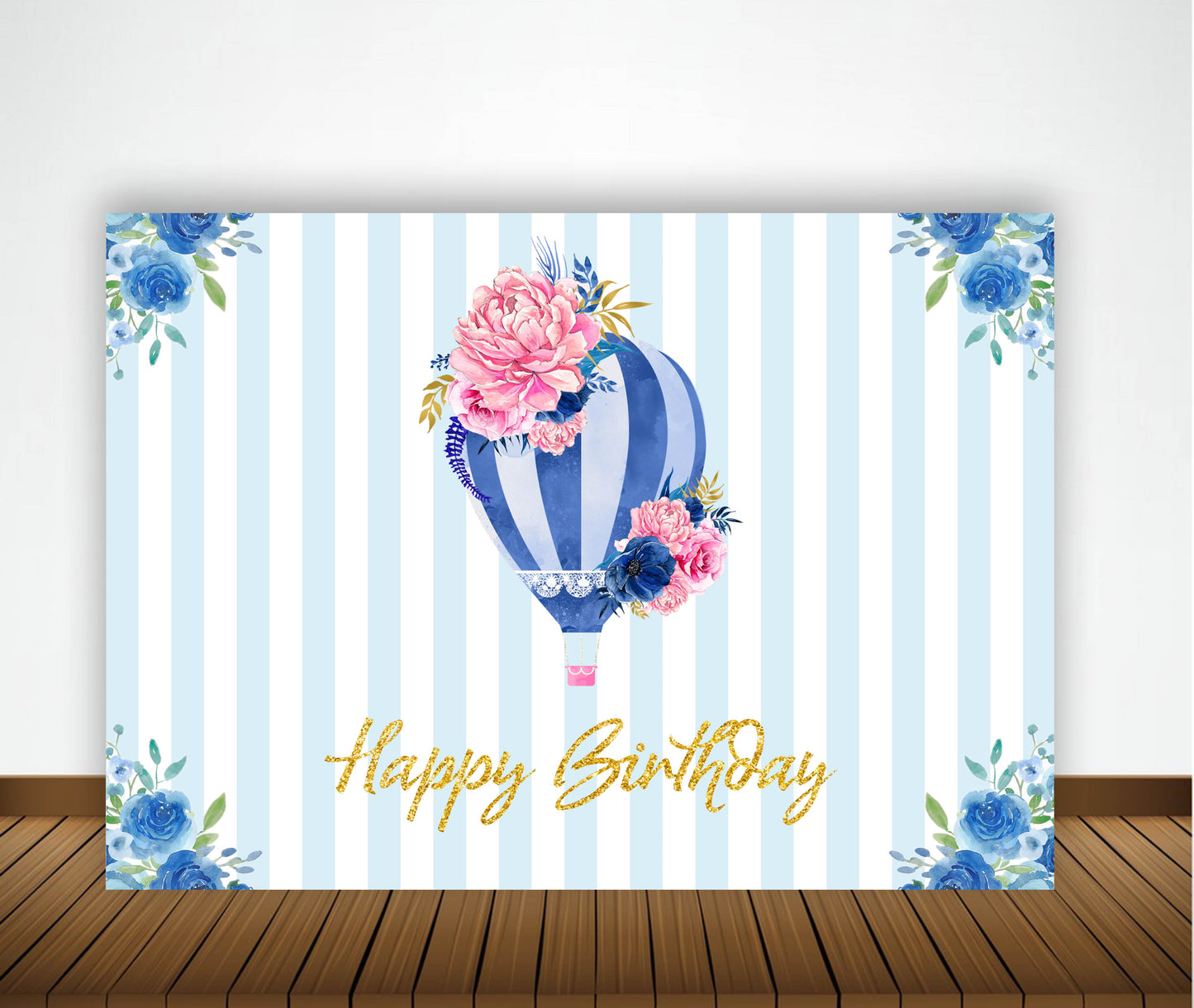 Hot Air Theme Birthday Party Backdrop