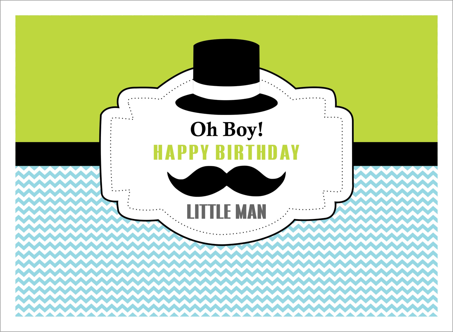 Little Man Birthday Party Backdrop