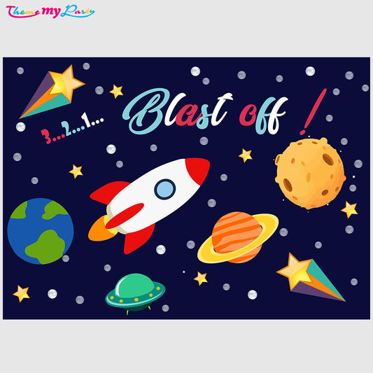 Space Theme Party Backdrop