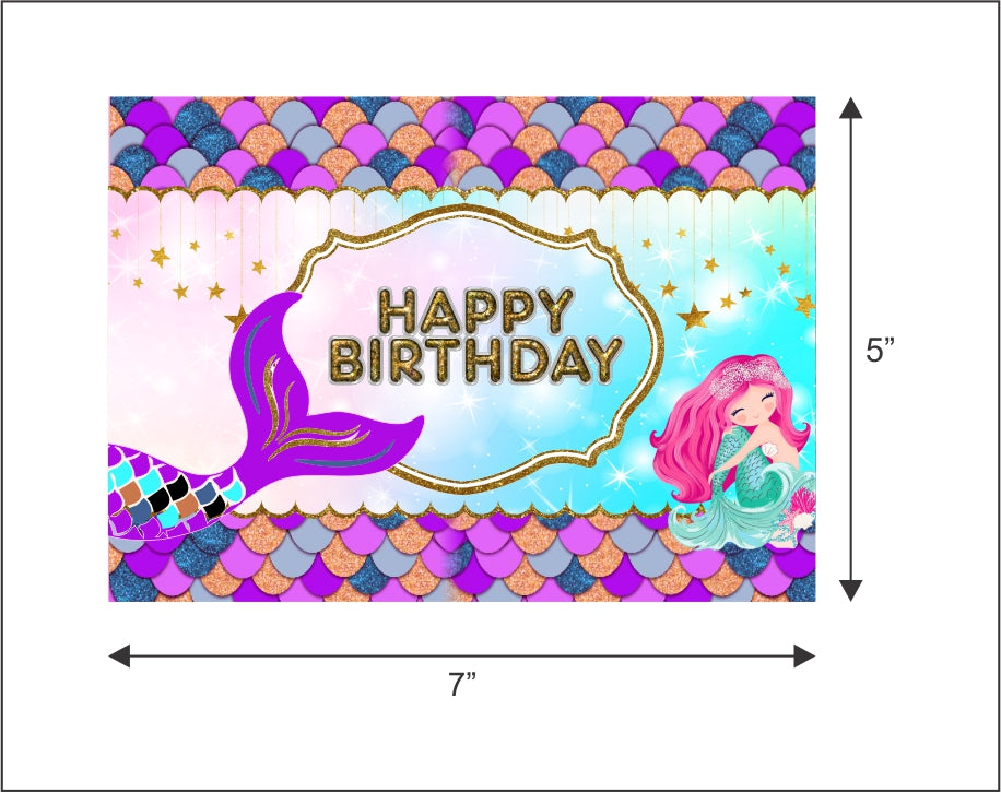 Mermaid Theme Birthday Party Backdrop