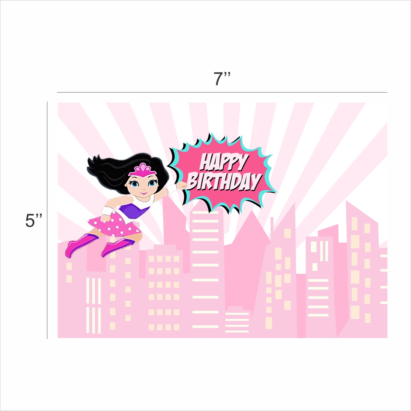 Super Girl Theme Birthday Party Backdrop