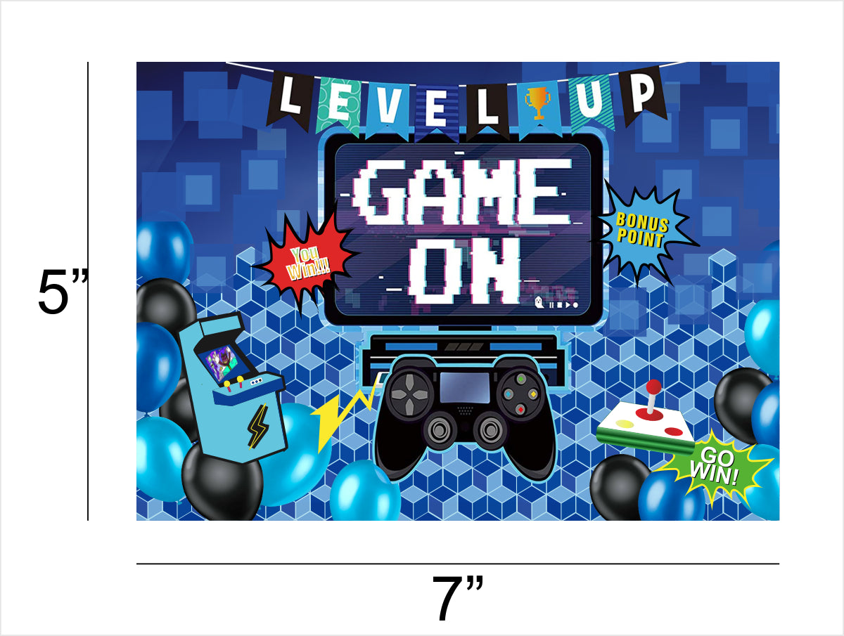 Gaming Theme Birthday Party Backdrop