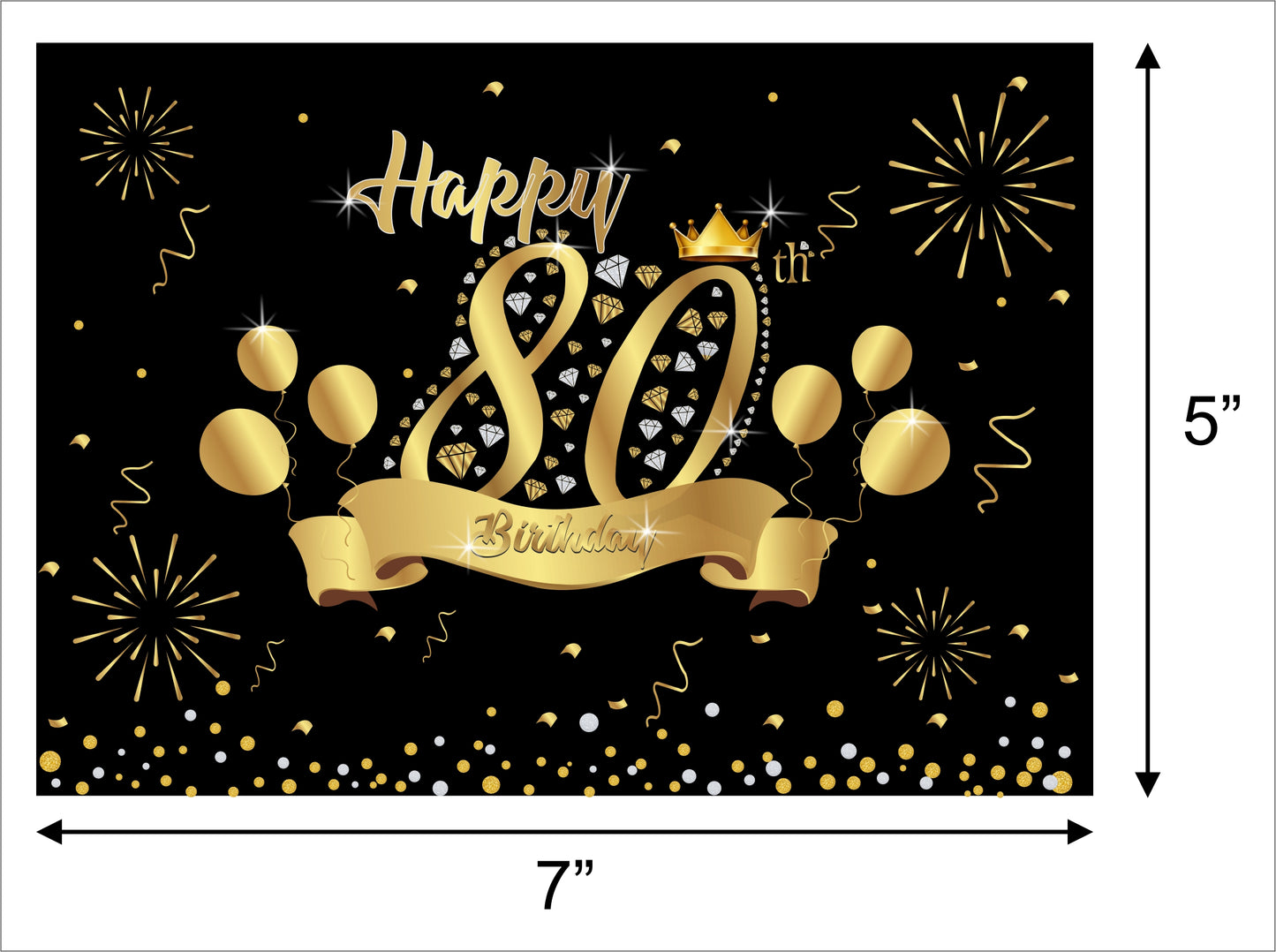 80th Birthday Party Backdrop