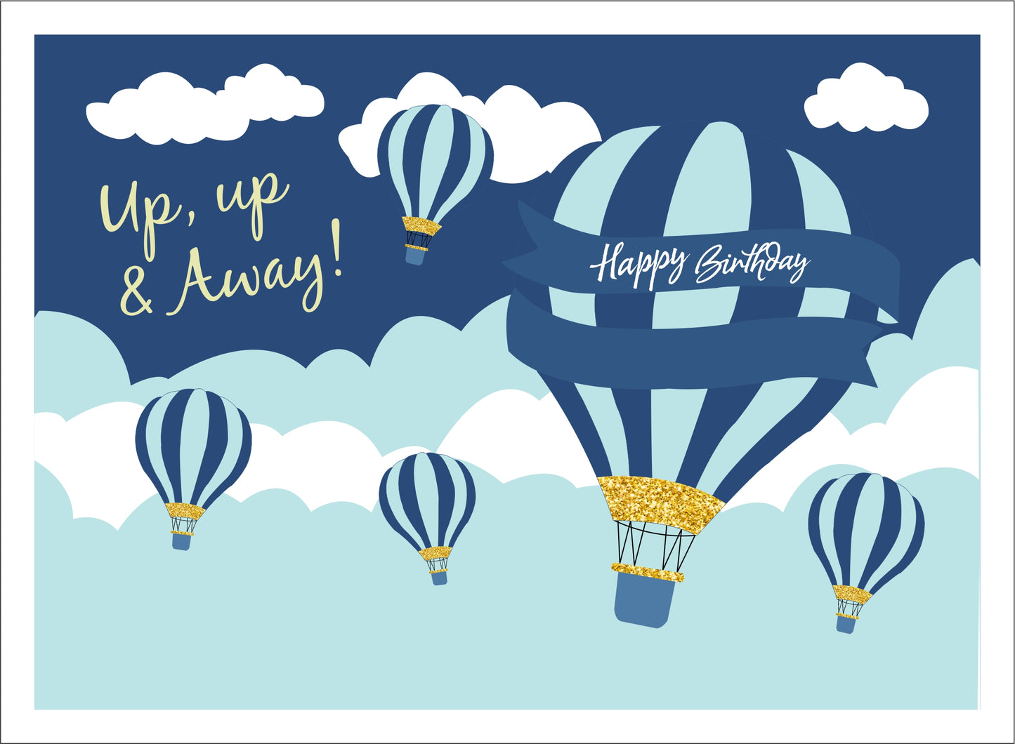 Hot Air Theme Birthday Party Backdrop