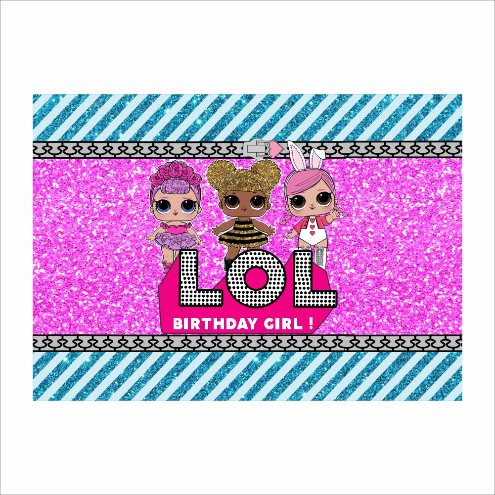 LOL Party Theme Birthday Party Backdrop