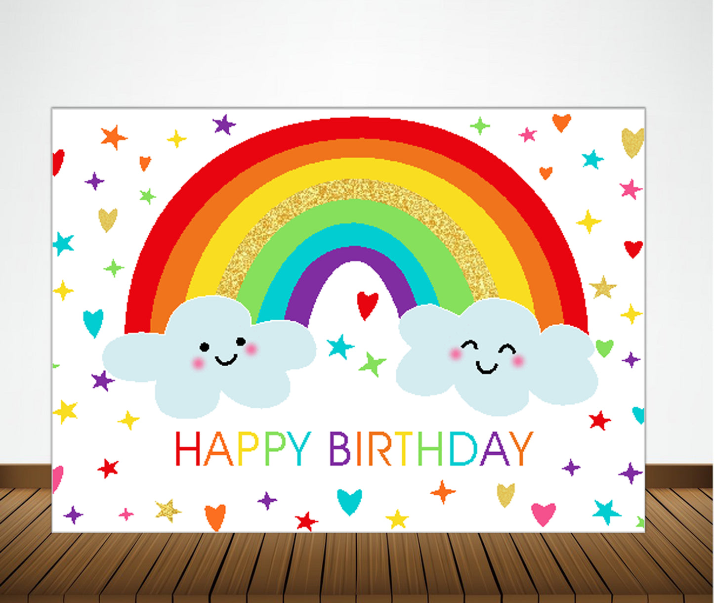 Rainbow Theme Birthday Party Backdrop