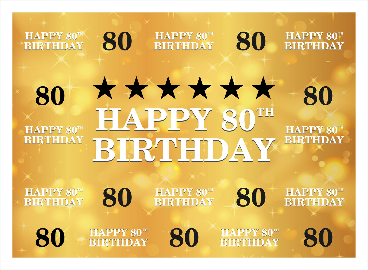 80th Birthday Party Backdrop