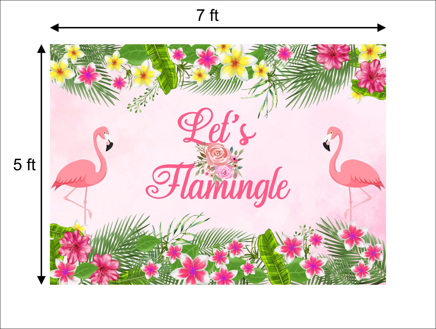 Flamingo Theme Birthday Party Backdrop