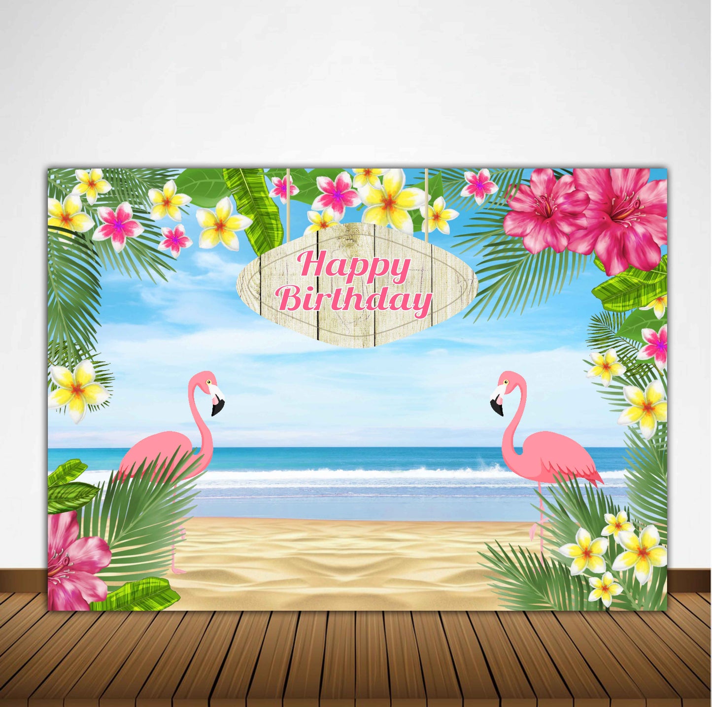 Flamingo Theme Birthday Party Backdrop