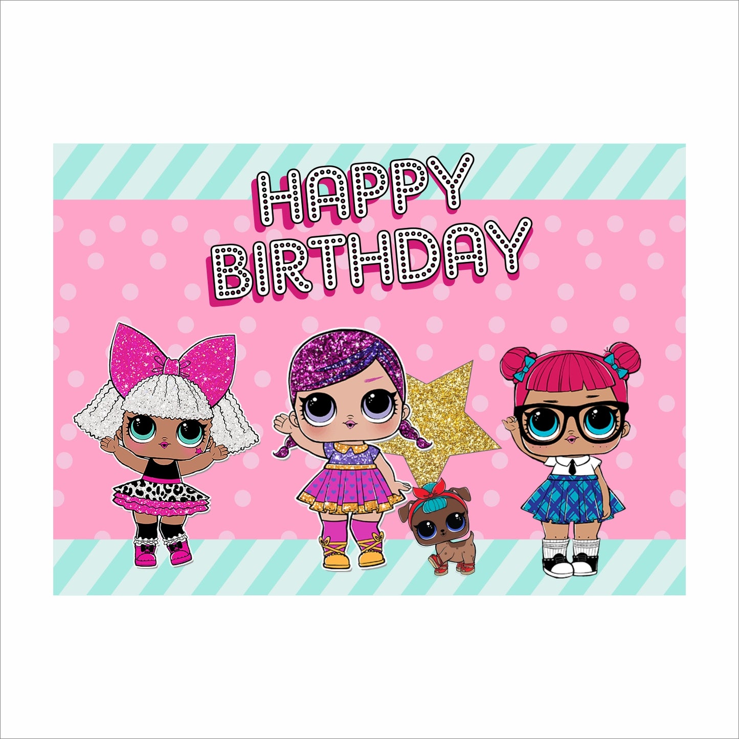 LOL Party Theme Birthday Party Backdrop