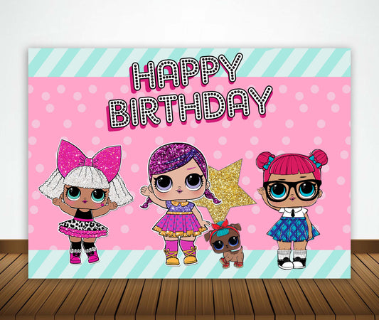 LOL Party Theme Birthday Party Backdrop