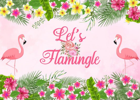 Flamingo Theme Birthday Party Backdrop