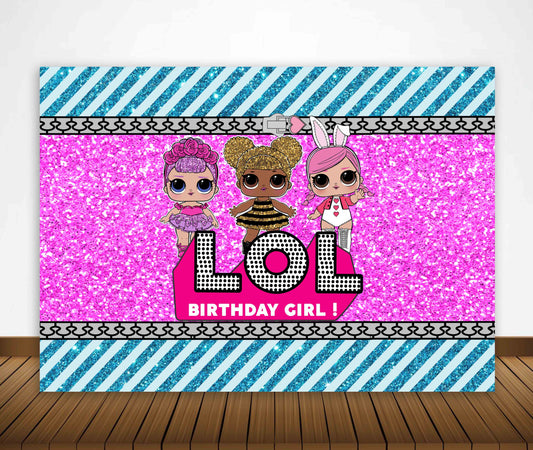 LOL Party Theme Birthday Party Backdrop
