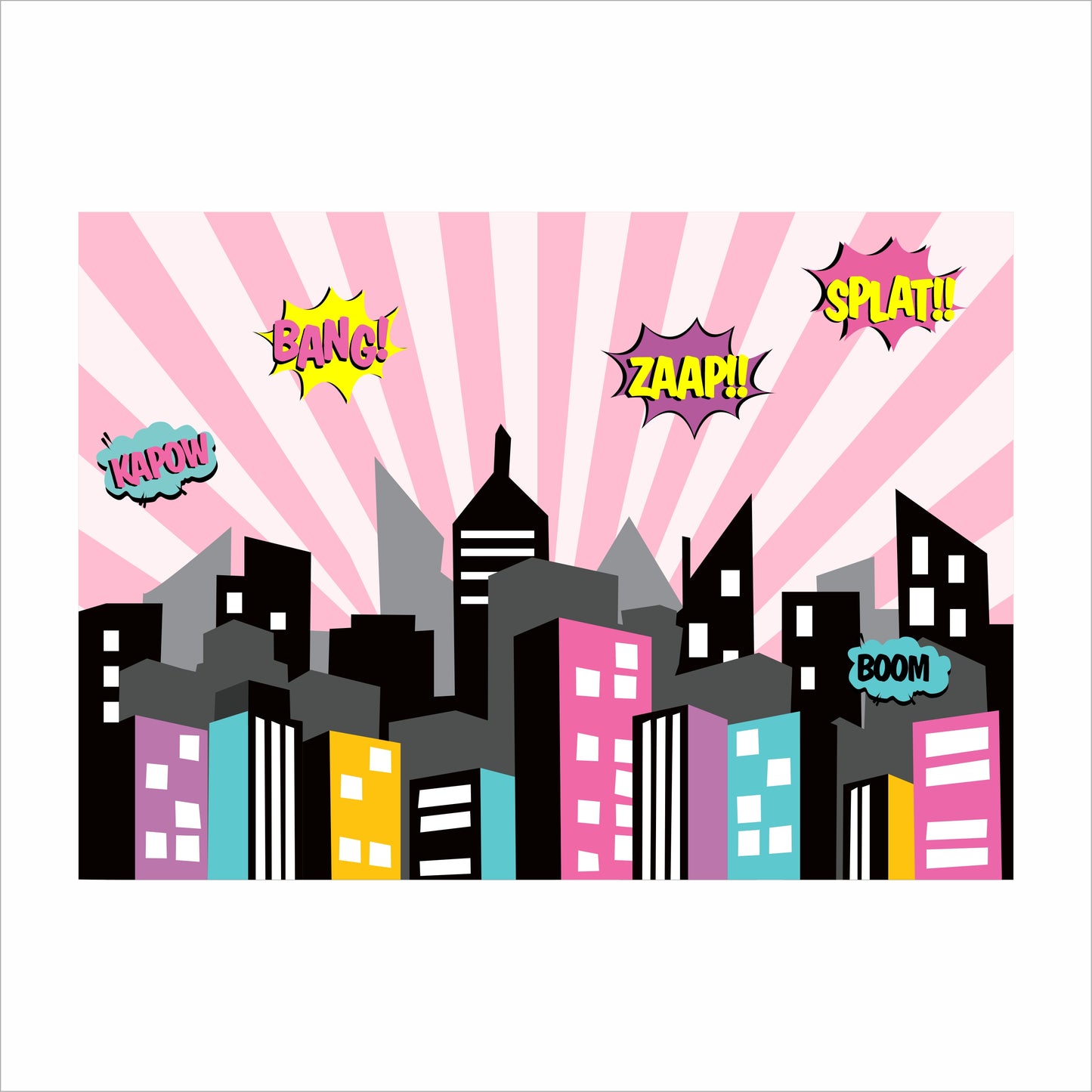 Super Girl Theme Birthday Party Backdrop