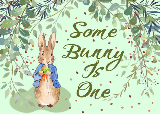 Some Bunny Is One Birthday Party Backdrop