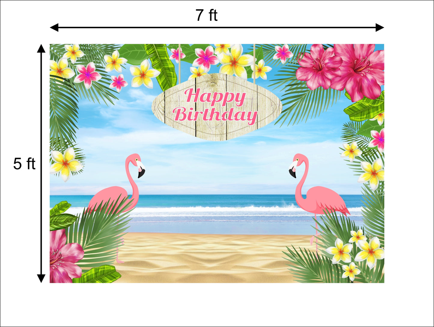 Flamingo Theme Birthday Party Backdrop