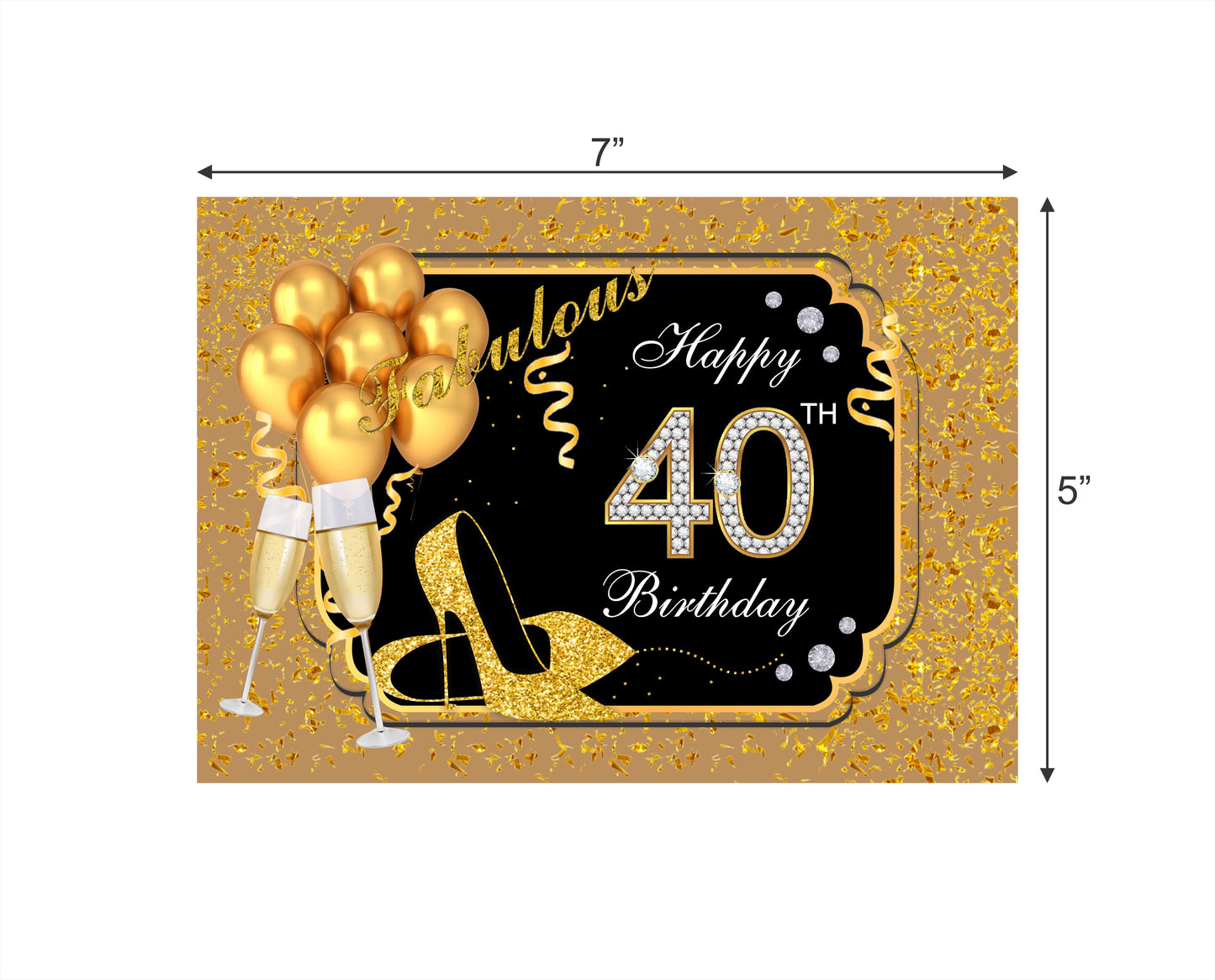 40th Birthday Party Backdrop