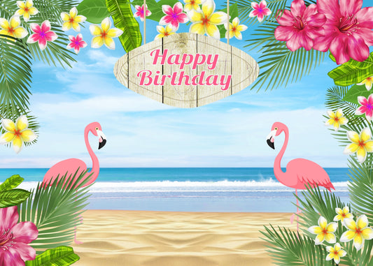 Flamingo Theme Birthday Party Backdrop