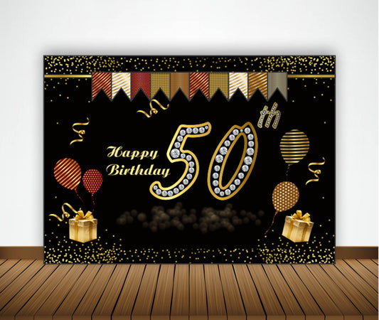 50th Birthday Party Backdrop