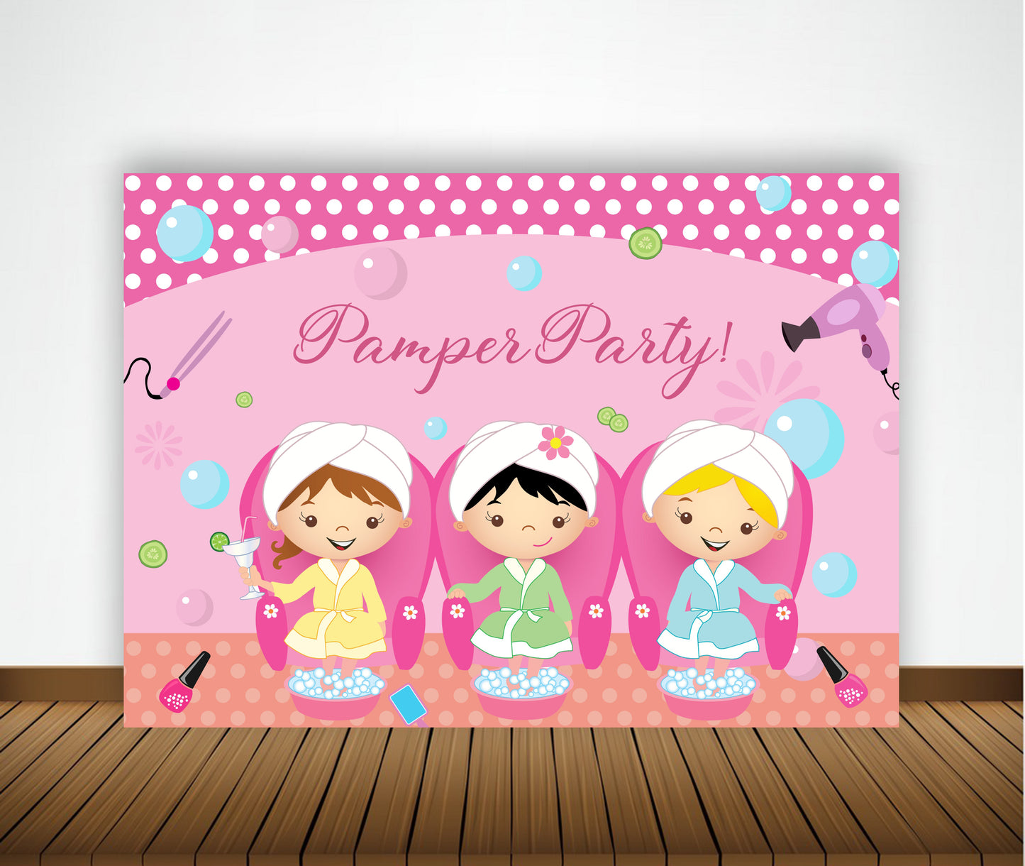 Spa Theme Birthday Party Backdrop