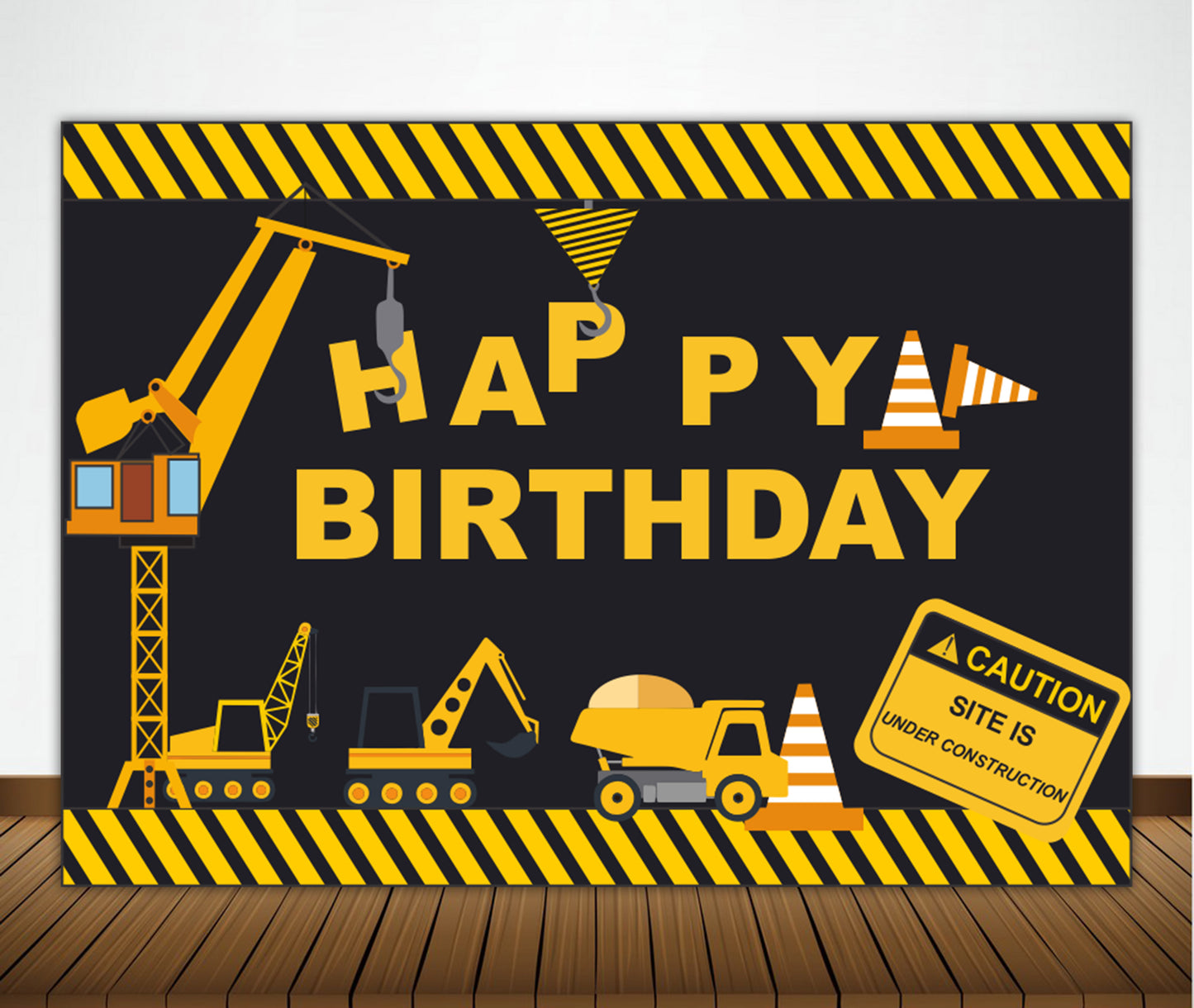 Construction Birthday Party Backdrop