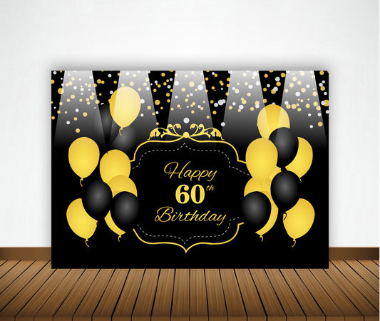 60th Birthday Party Backdrop