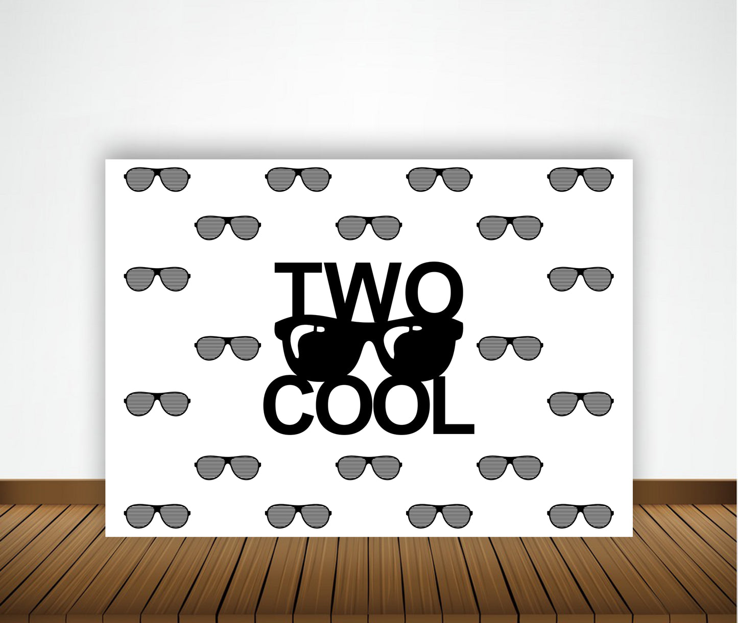 Two Cool Theme Birthday Party Backdrop