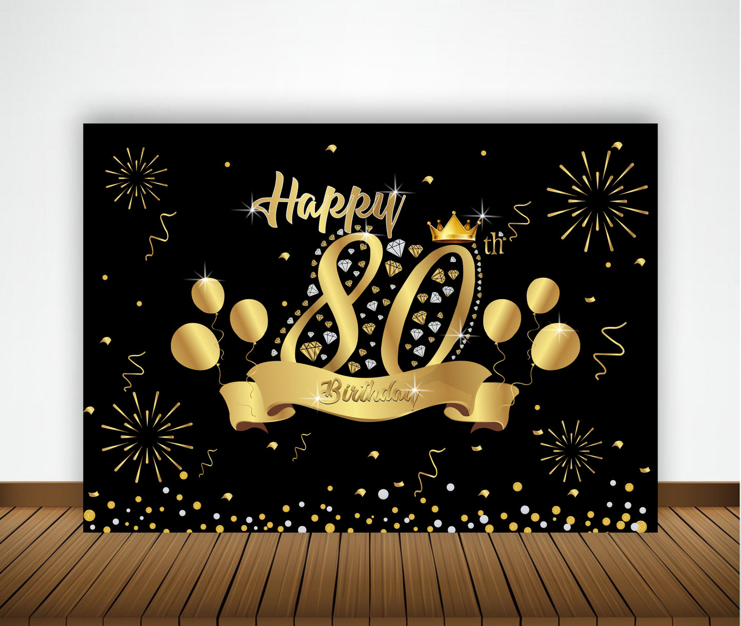 80th Birthday Party Backdrop
