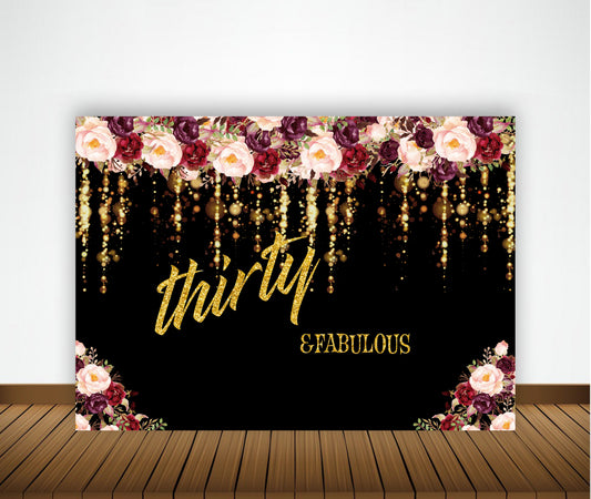 30th Birthday Party Backdrop