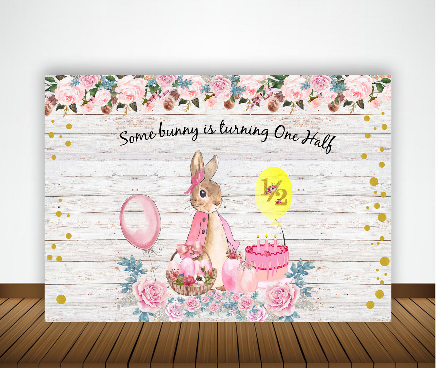 Half Birthday Backdrop For Kids Birthday Party