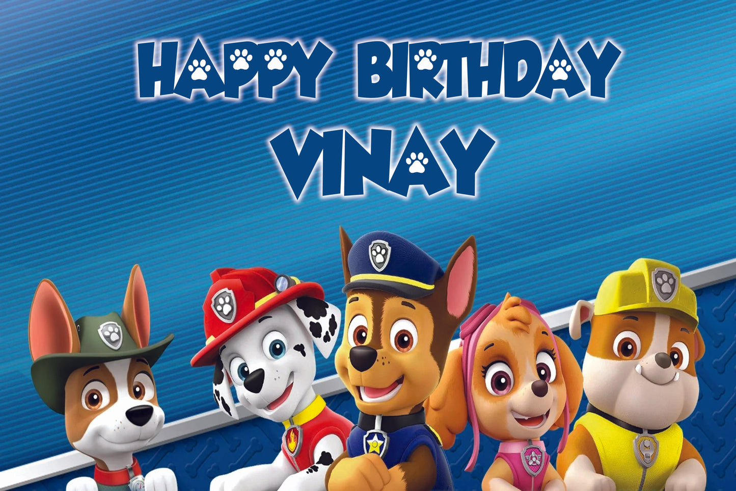 Paw Patrol Theme Birthday Party Backdrop