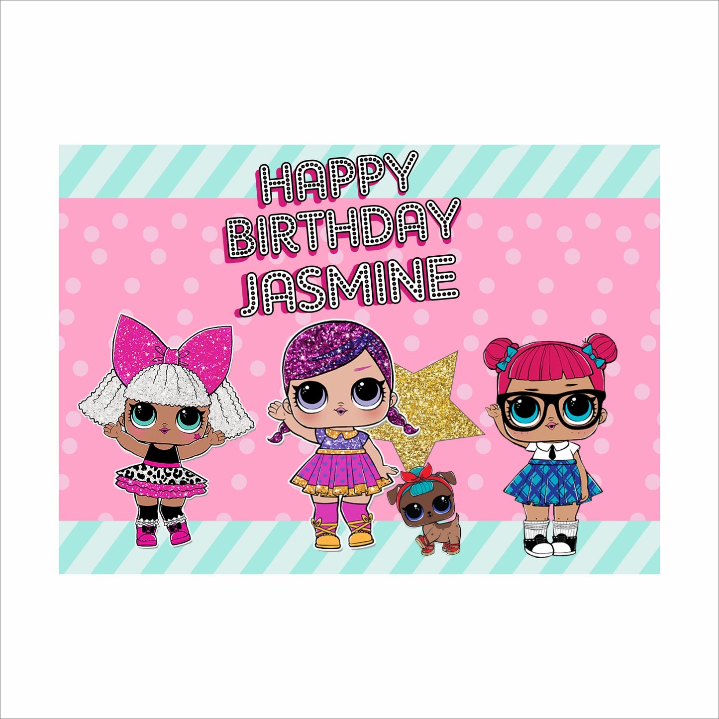 LOL Party Theme Birthday Party Backdrop