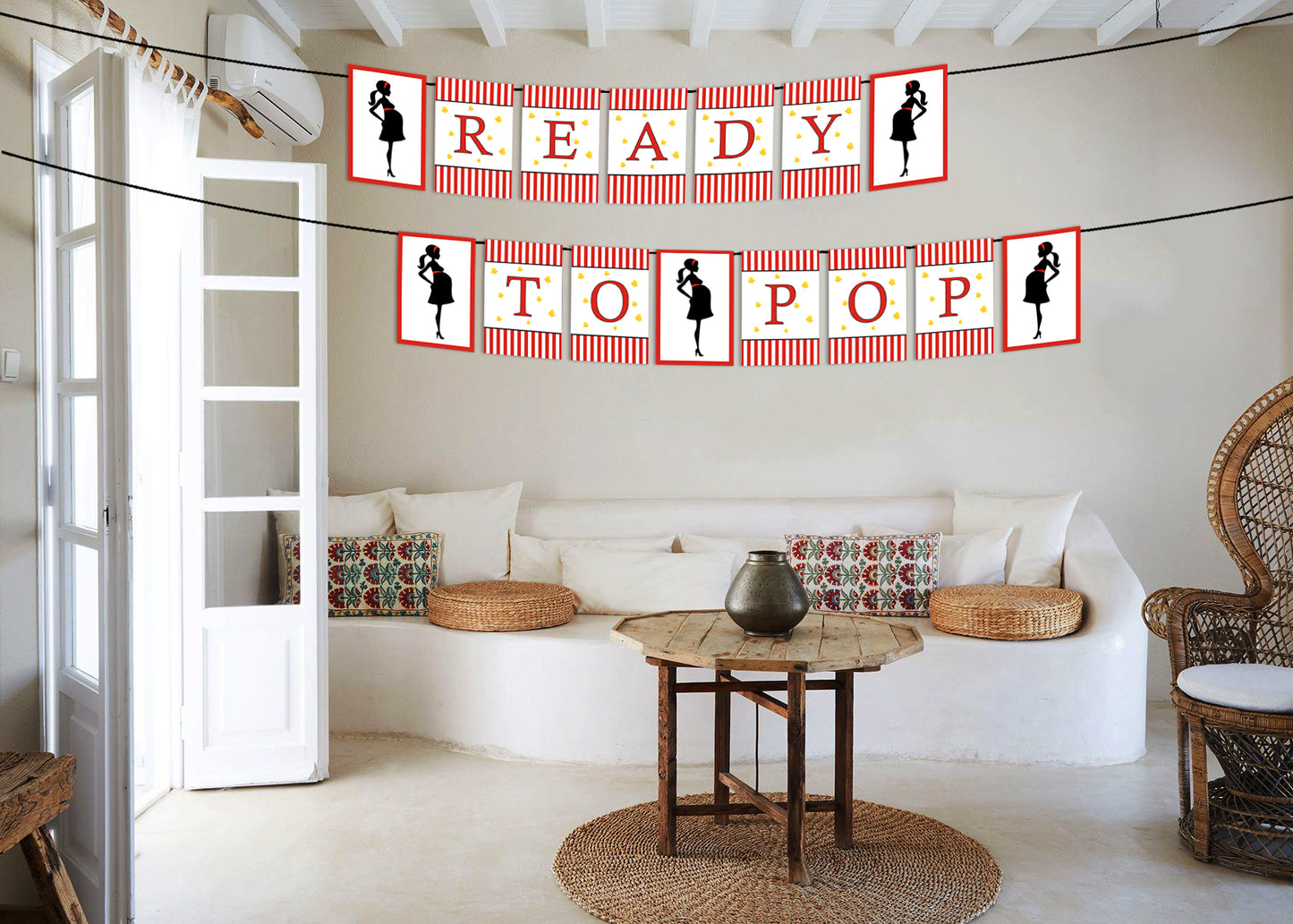 Ready to Pop Party Banner for Decoration