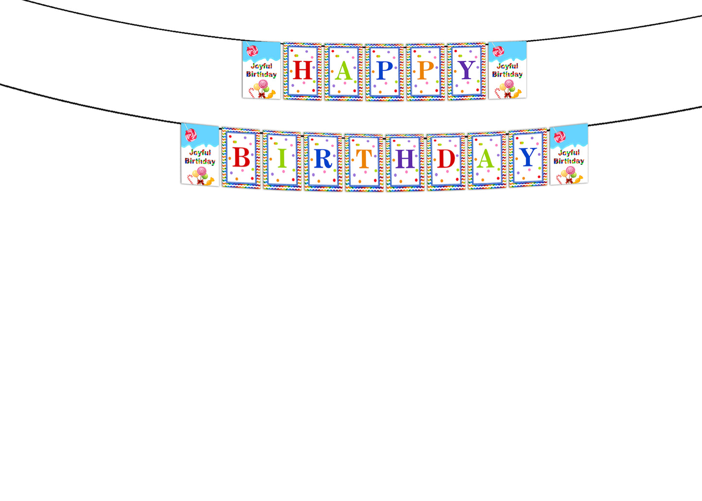 Joyful Theme Birthday Banner for Decoration