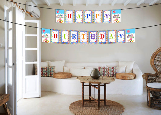 Joyful Theme Birthday Banner for Decoration