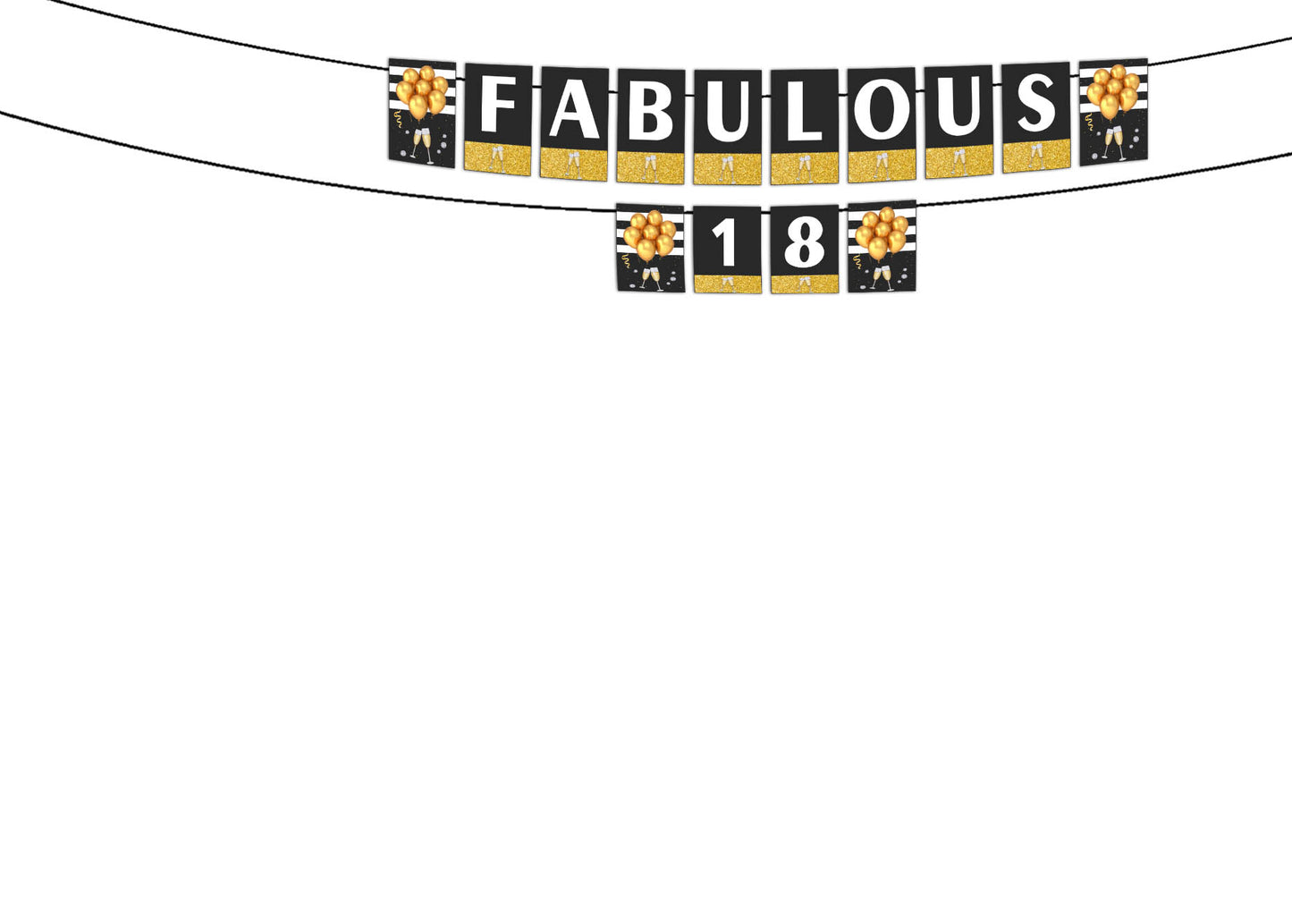 18th Birthday Party Banner for Decoration